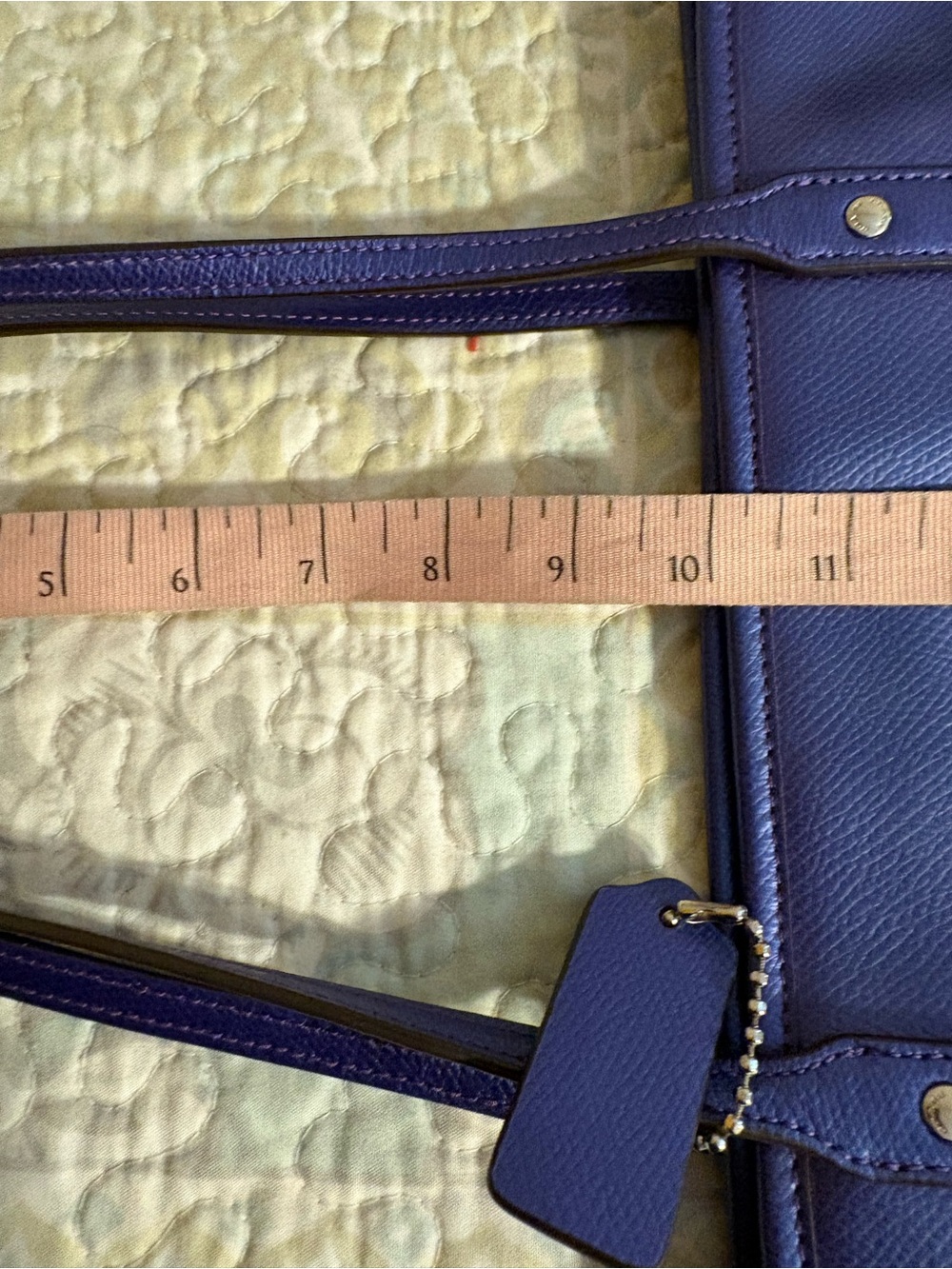 Coach Leather City Zip Tote in Metallic Purple - Picture 12 of 12